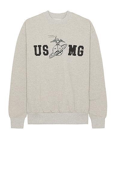 Mister Green USMG Mock Crewneck in Light Grey Product Image
