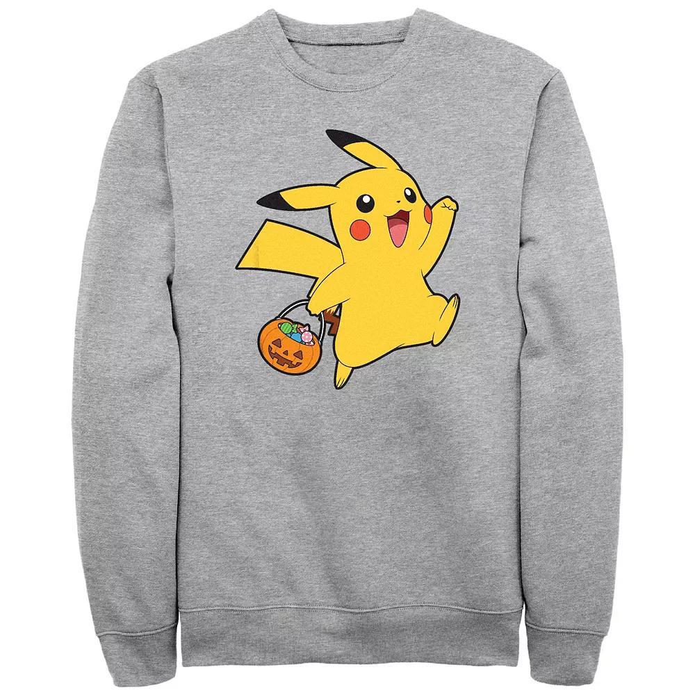 Men's Pokemon Pikachu Trick Or Treating Graphic Fleece, Size: XXL Tall, Athletic Grey Product Image