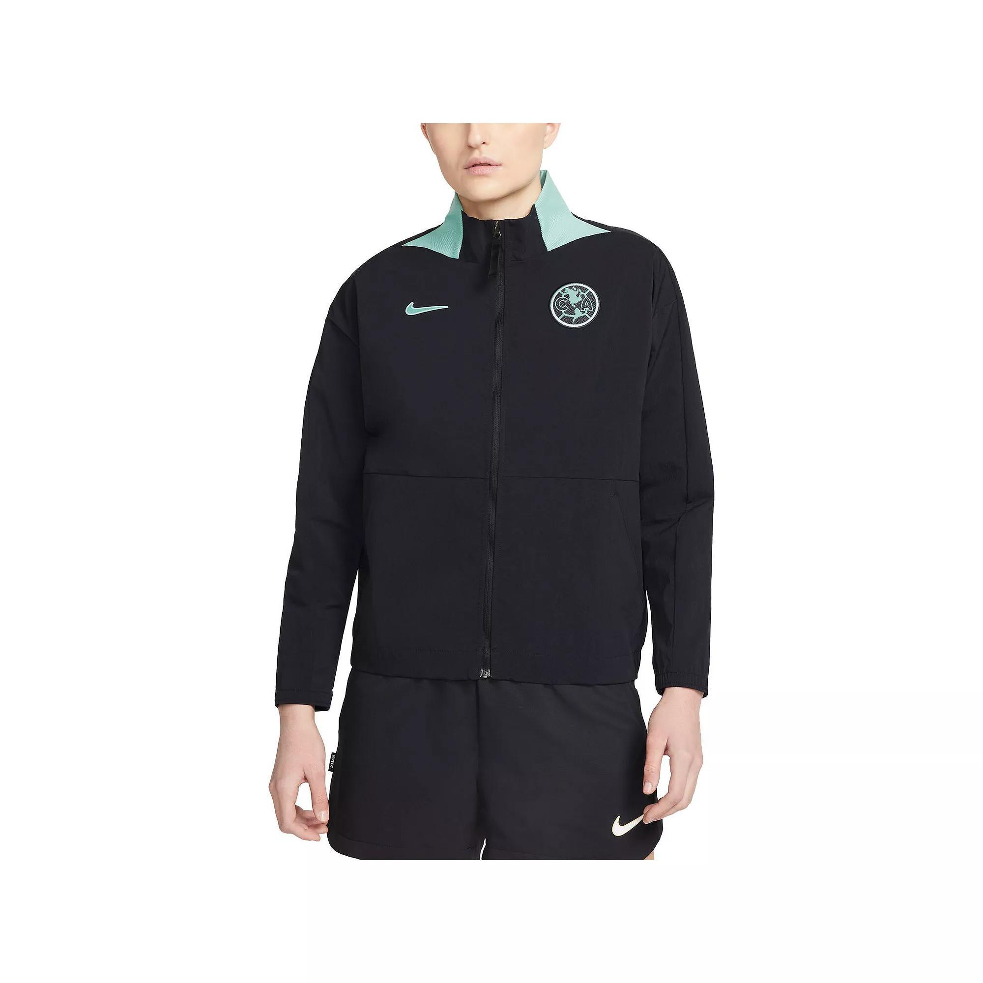 Women's Nike Black Club America Anthem Raglan Full-Zip Jacket, Size: XS, Caf Black Product Image