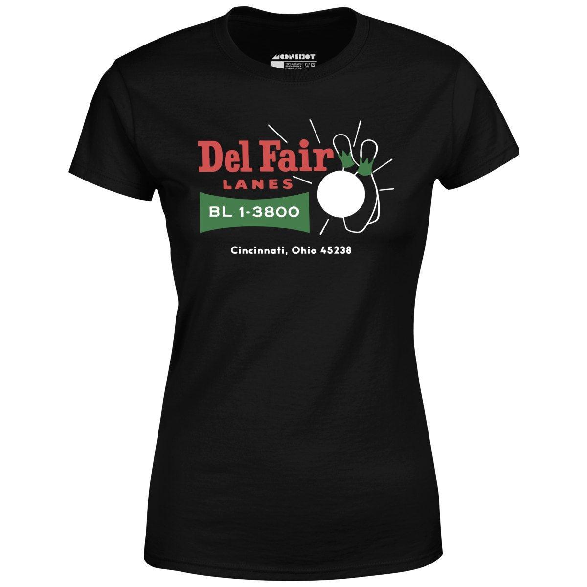 Del Fair Lanes v2 - Cincinnati, OH - Vintage Bowling Alley - Women's T-Shirt Female Product Image
