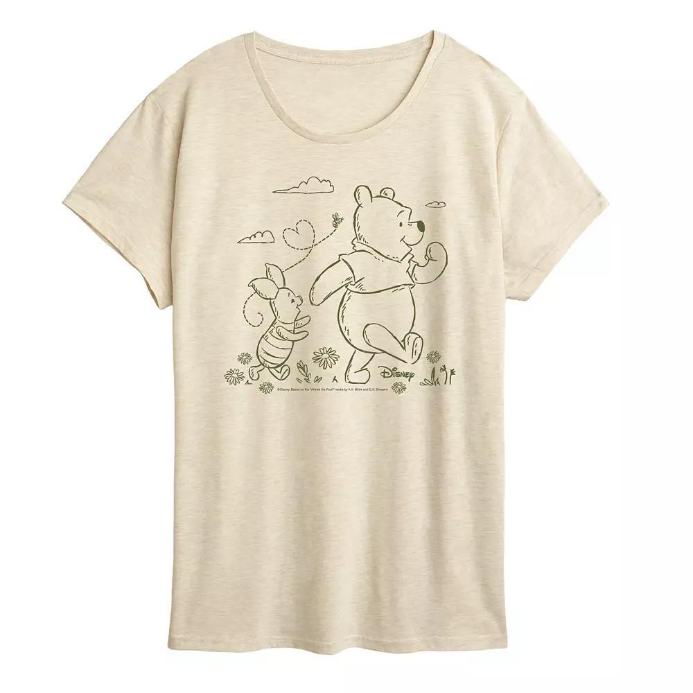 Disney's Winnie The Pooh Women's Stroll Graphic Tee, Size: XL, Brown Product Image