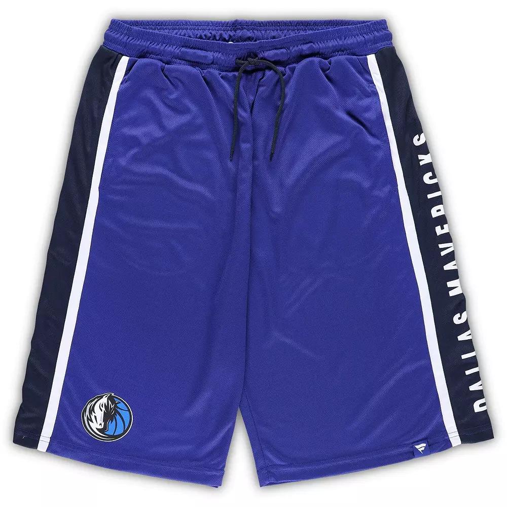 Men's Fanatics Branded Blue Dallas Mavericks Big & Tall Referee Iconic Mesh Shorts, Size: 2XLT Product Image
