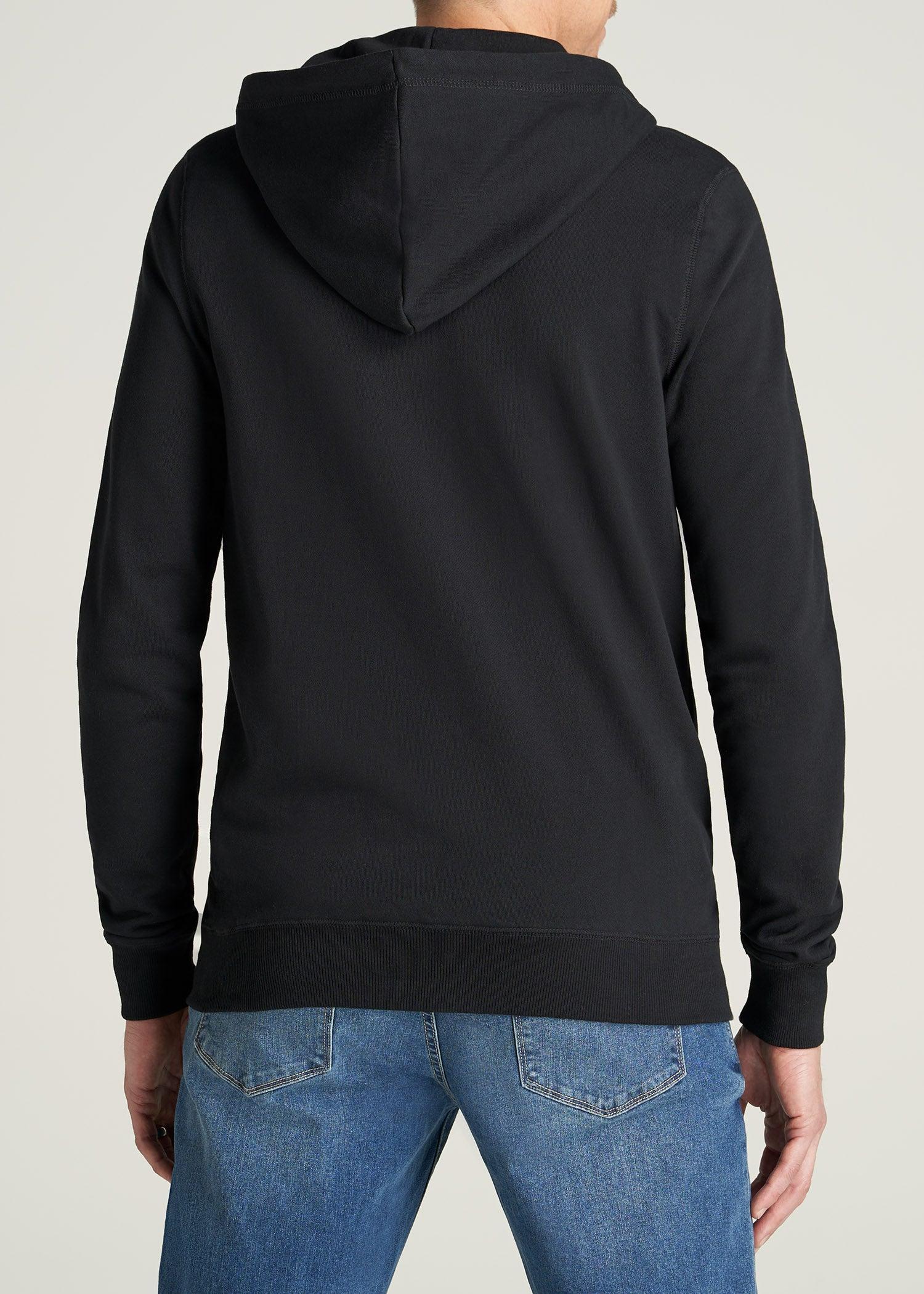 Wearever French Terry Full-Zip Men's Tall Hoodie in Black Product Image