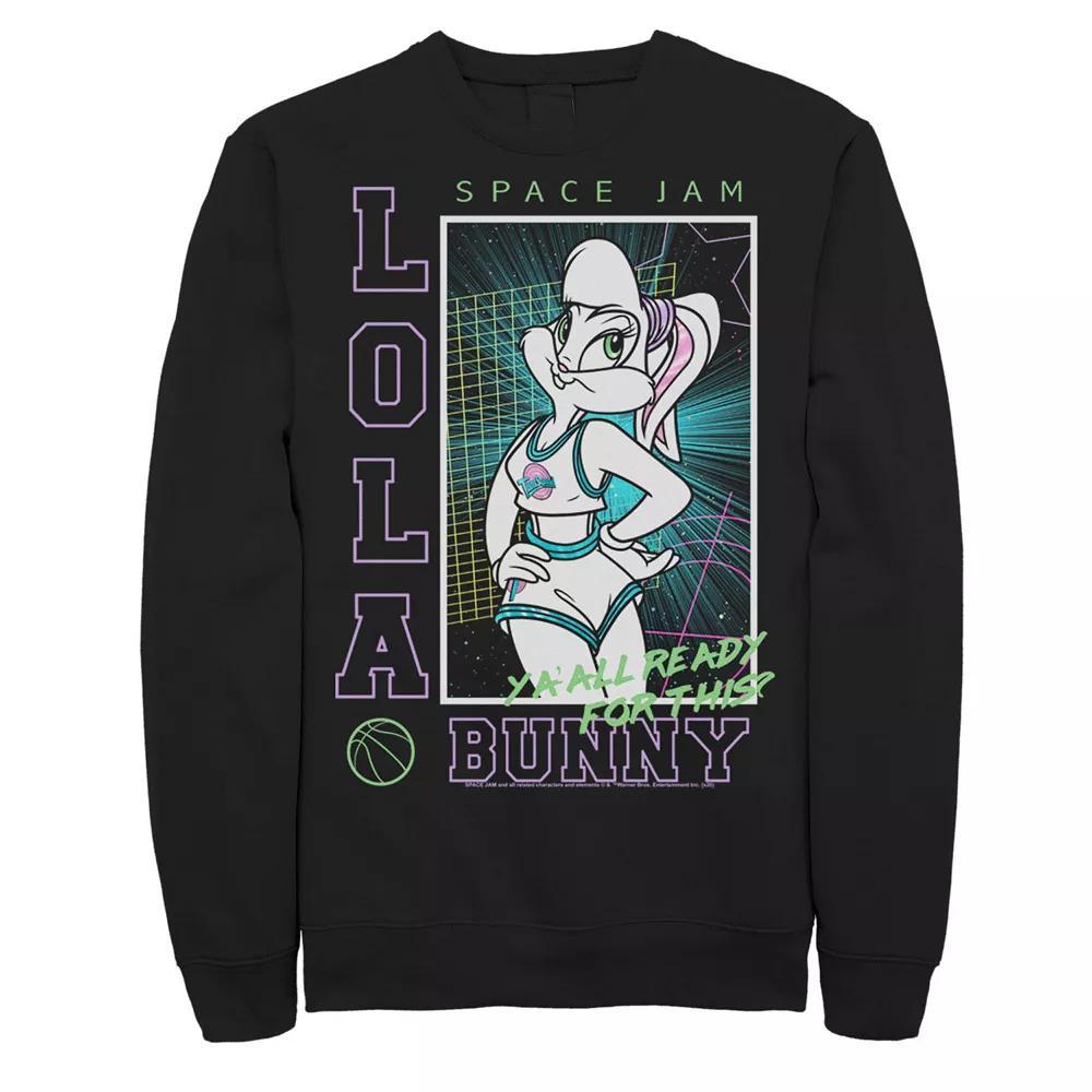 Men's Looney Tunes Space Jam Lola Bunny Y'all Ready For This Sweatshirt, Size: Medium, Black Product Image