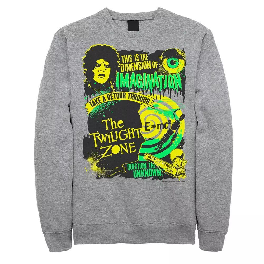 Men's The Twilight Zone Dimension Of Imagination Sweatshirt, Size: XL, Athletic Grey Product Image