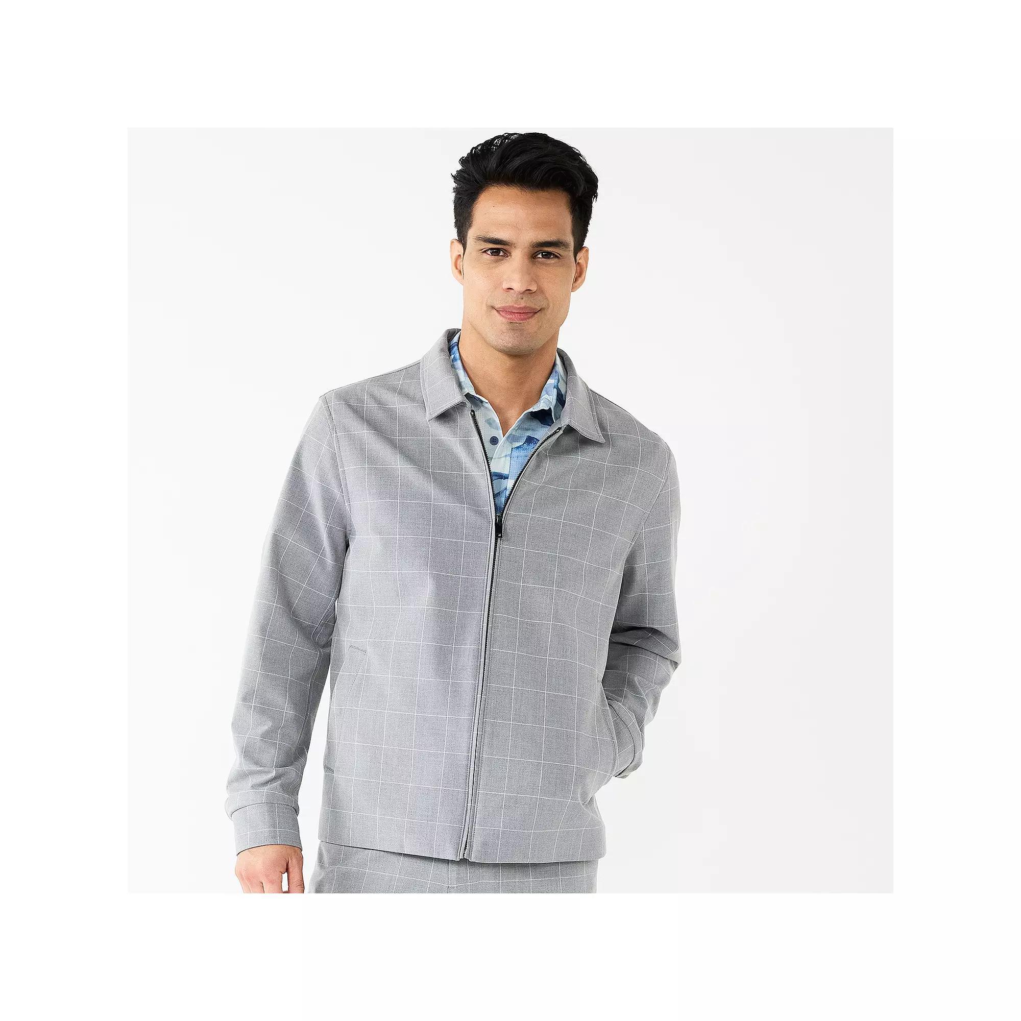 Men's Apt. 9® Premier Flex Slim-Fit Shirt Suit Jacket, Size: Small, Light Gray Windowpane Product Image