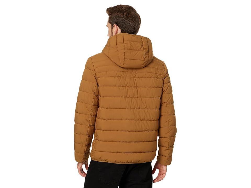Men's Levi's® Stretch Two Pocket Quilted Hooded Jacket, Size: Small, Brown Product Image