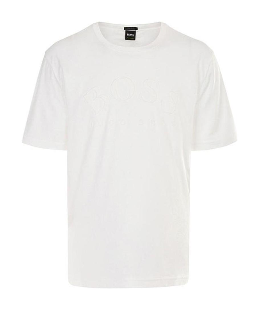 HUGO BOSS Logo Short-sleeved T-shirt In White Product Image