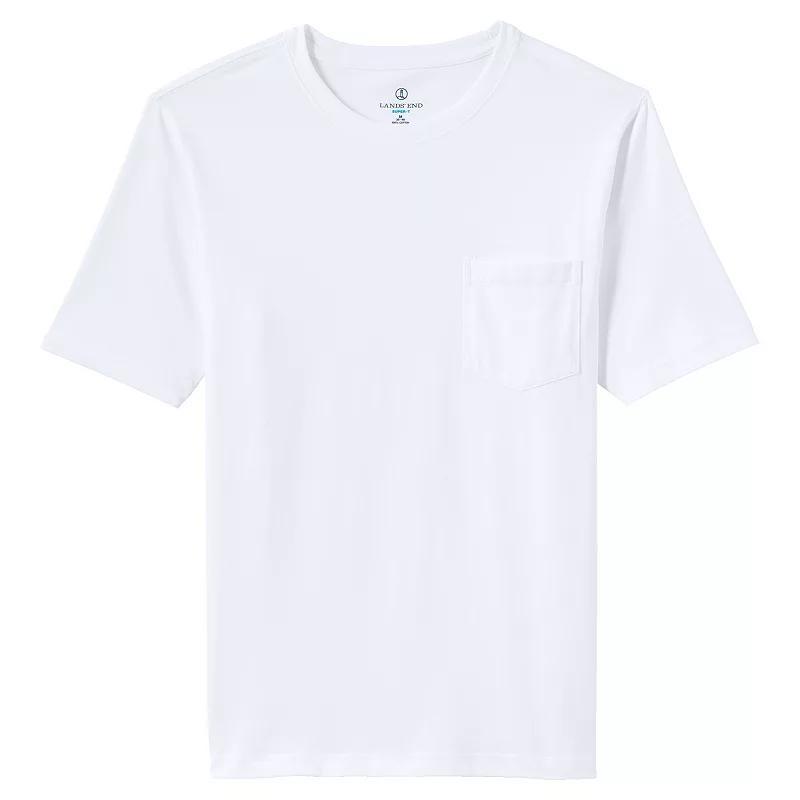 Big & Tall Lands' End Super Pocket Tee, Men's, Size: Large Tall, Gray Grey Product Image