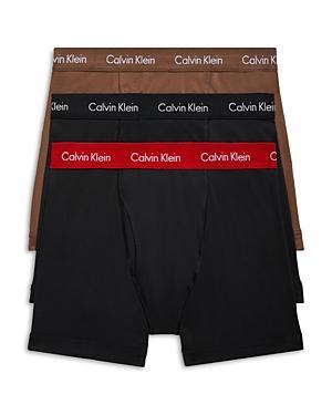 Men's Calvin Klein 3-pack Cotton Stretch Boxer Briefs, Size: Large, Black Product Image
