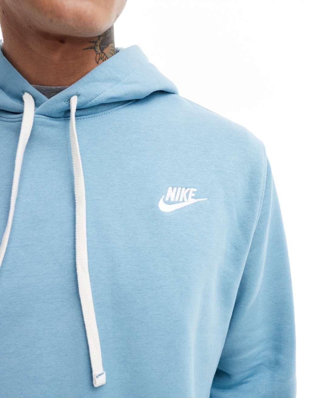 Nike Club hoodie in teal  Product Image