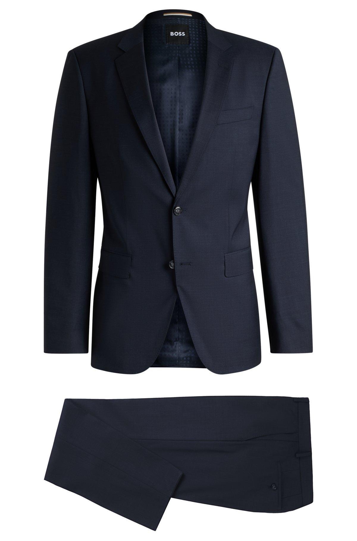 Slim-fit suit in virgin wool Product Image