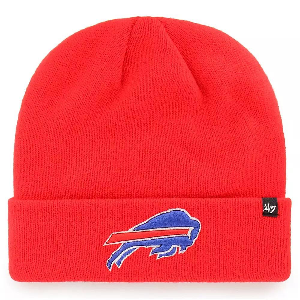 Men's '47 Red Buffalo Bills Secondary Basic Cuffed Knit Hat Product Image