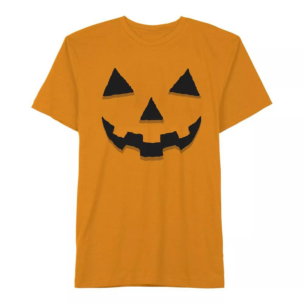 Mens Pumpkin Face Graphic Tee Product Image