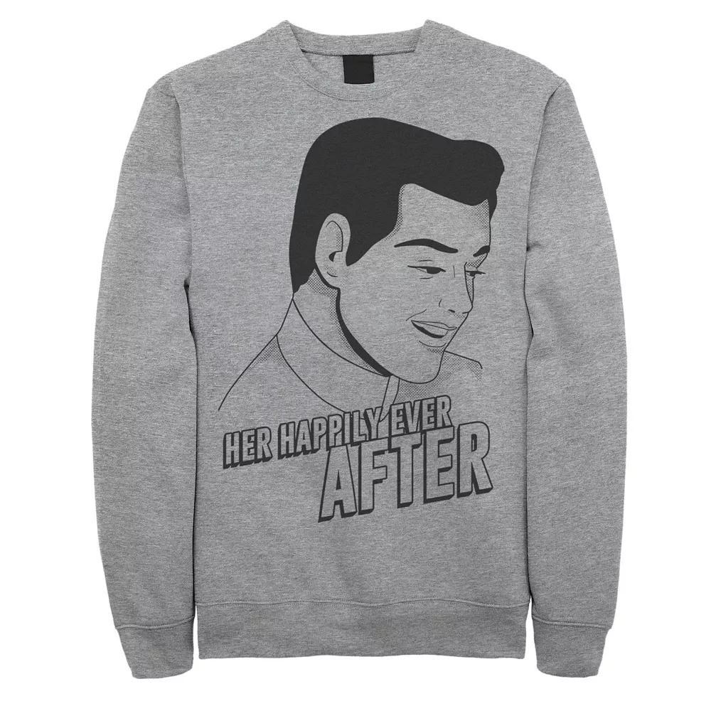 Disney's Cinderella Her Happily Ever After Men's Sweatshirt, Size: Medium, Athletic Grey Product Image