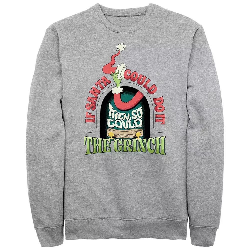 Big & Tall Dr. Seuss Grich If Santa Could Do It Graphic Fleece, Men's, Size: XL, Athletic Grey Product Image