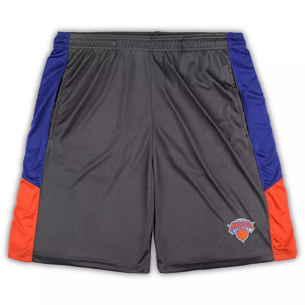 Men's Fanatics Branded Gray New York Knicks Big & Tall Shorts, Size: 2XLT, Grey Product Image