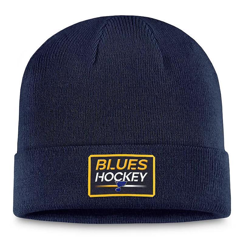 Men's Fanatics Branded  Navy St. Louis Blues Authentic Pro Cuffed Knit Hat Product Image