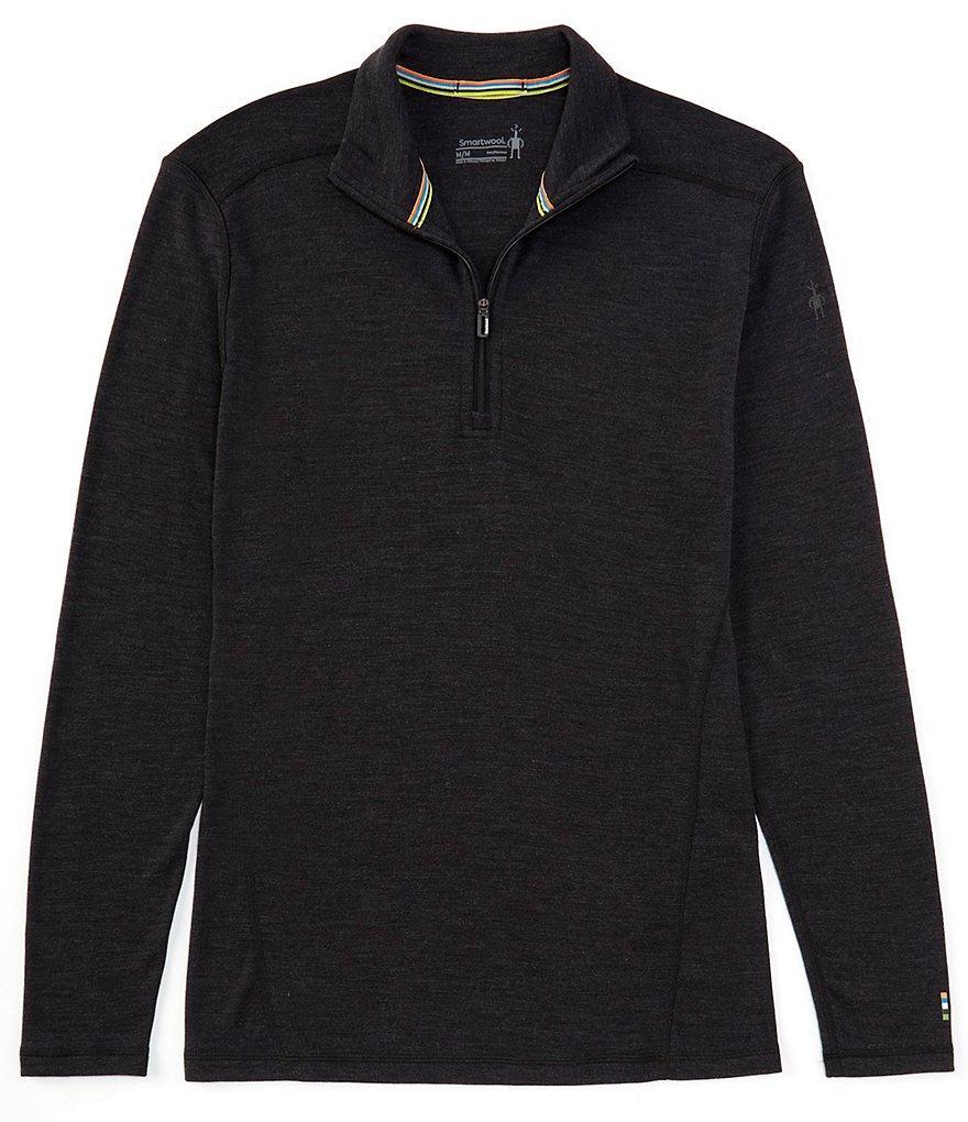 SmartWool Slim Fit Merino Base Layer Solid Quarter-Zip Pullover Product Image