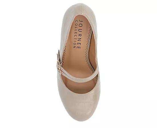 Journee Windy Womens Mary Jane High Heels Brown Product Image