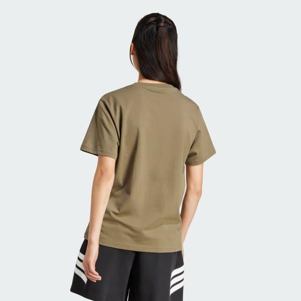 adidas Future Icons Graphic Tee Olive Strata M Womens Product Image