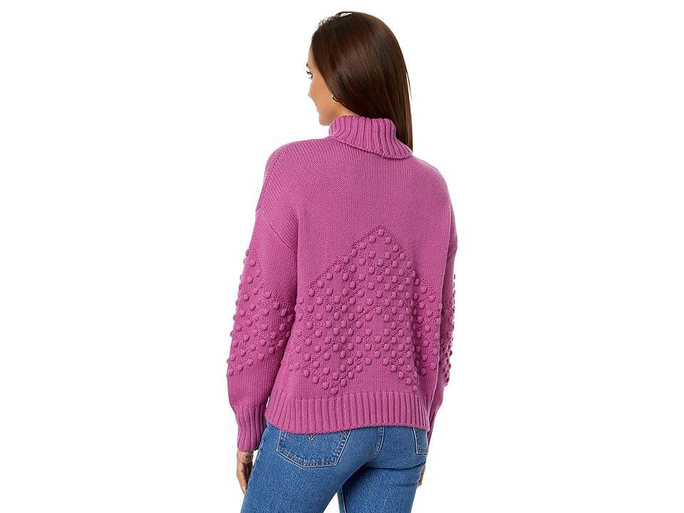 Splendid Elvira T-Neck Sweater (Magenta) Women's Sweater Product Image