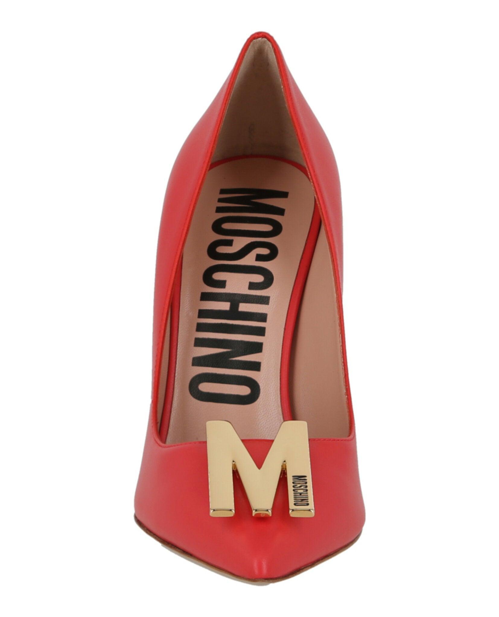 Moschino Gold-Tone Logo Pump Product Image