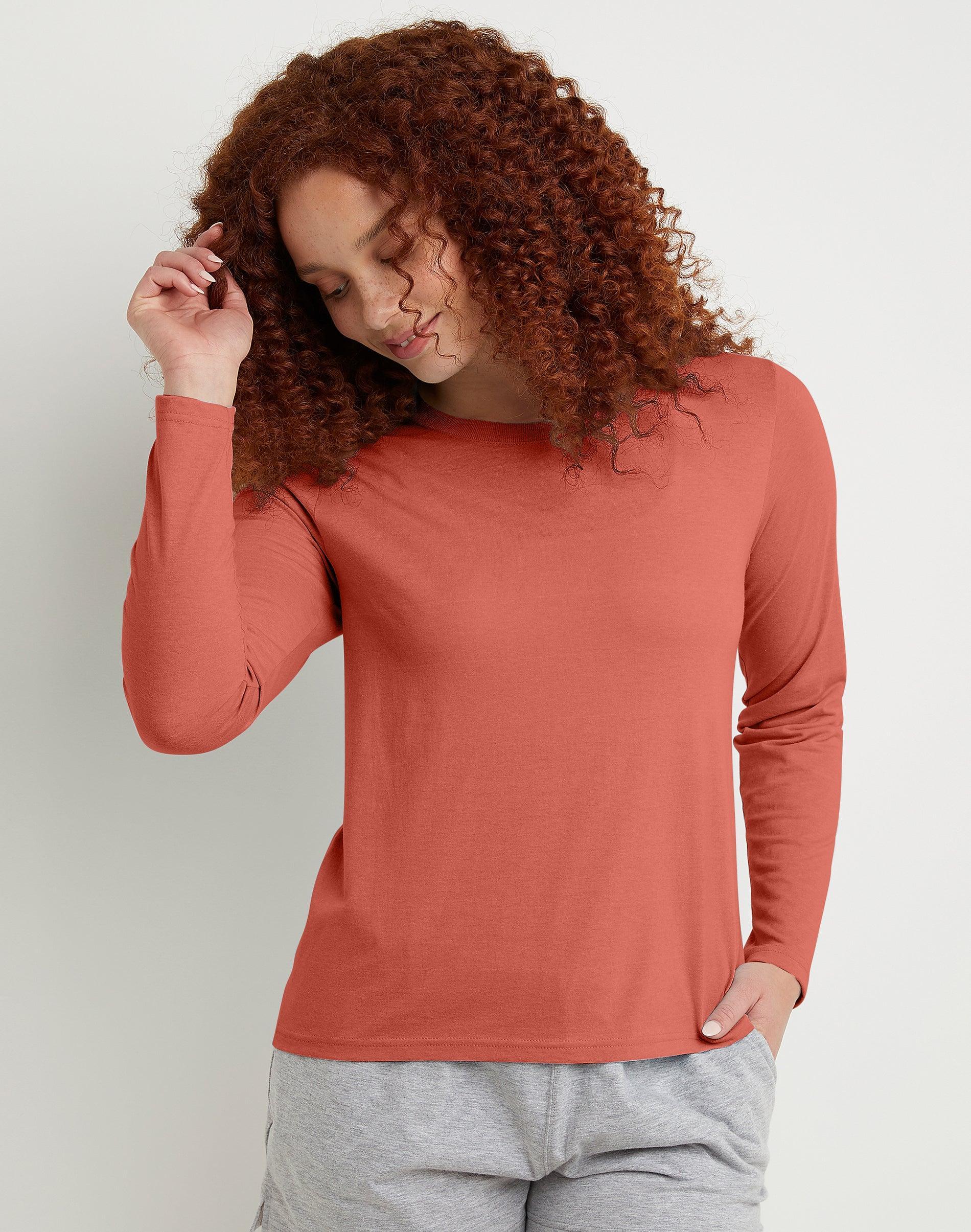 Hanes Originals Womens Tri-Blend Long-Sleeve T-Shirt Black XL Product Image
