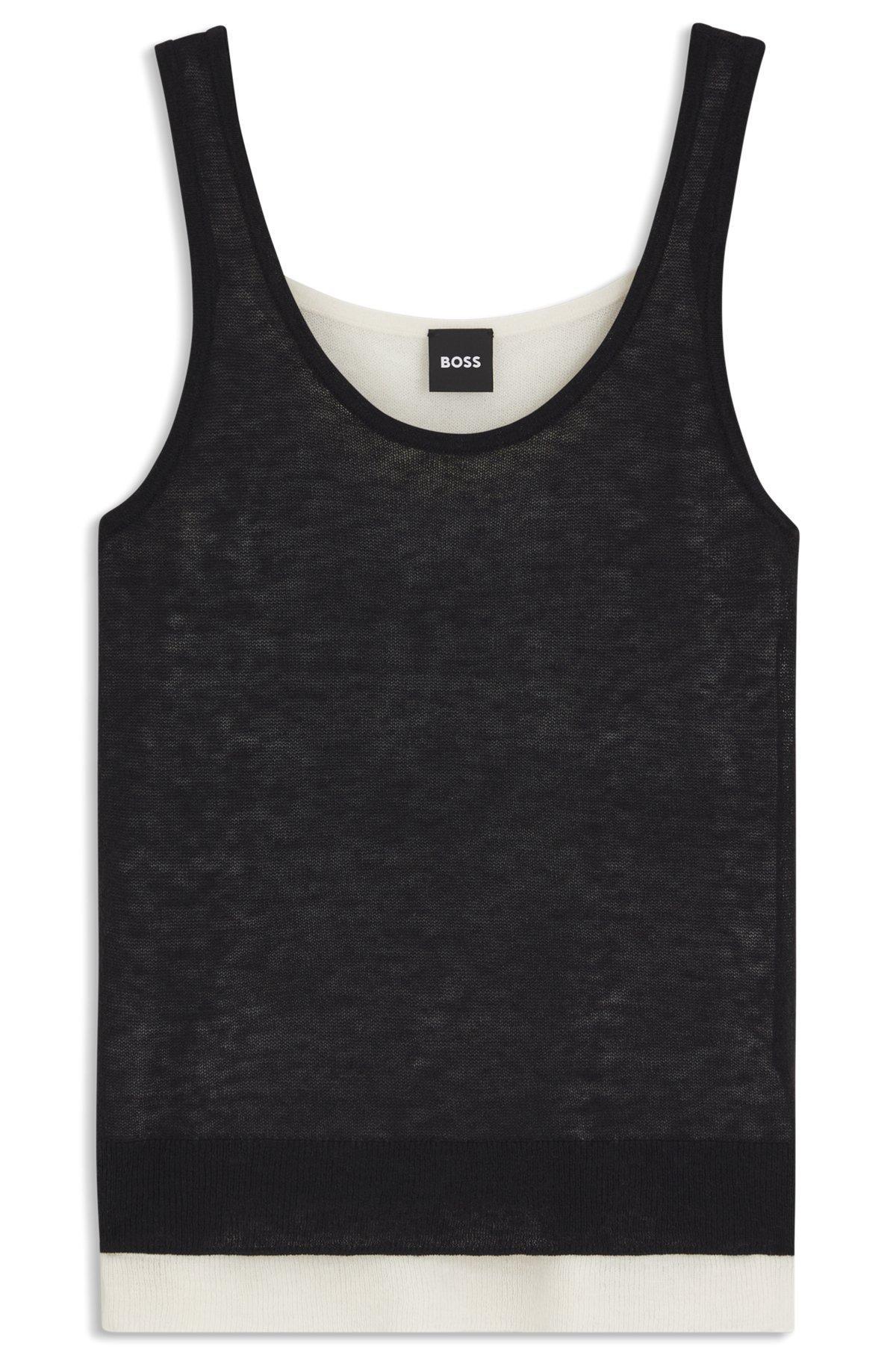 Knitted vest top with layered design Product Image