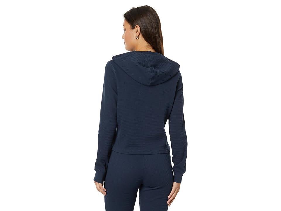 Salty Crew Tippet Henley Thermal Hoodie (Dark ) Women's Clothing Product Image