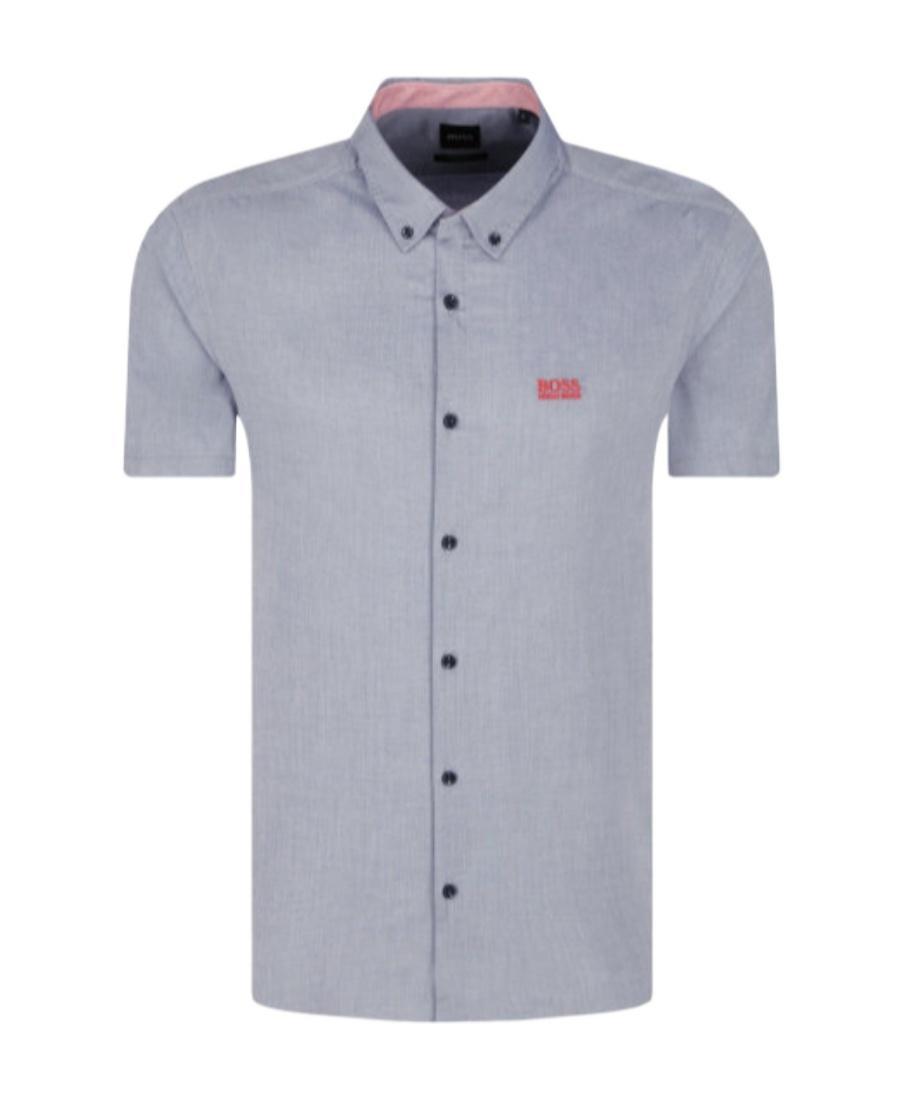 HUGO BOSS Grey Logo Detail Short-sleeved Shirt In Gray Product Image