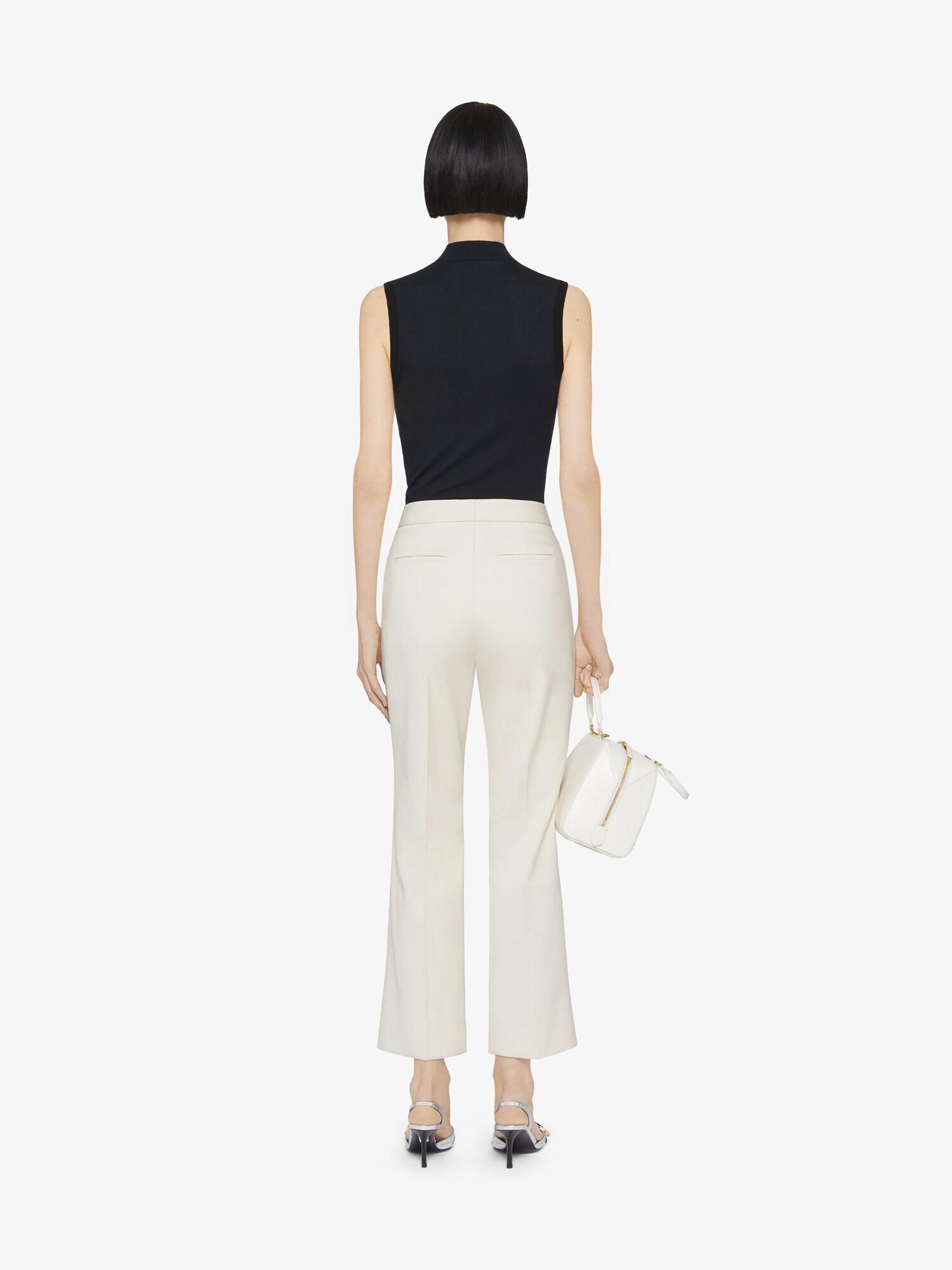 Cropped fit tailored pants in cotton Product Image