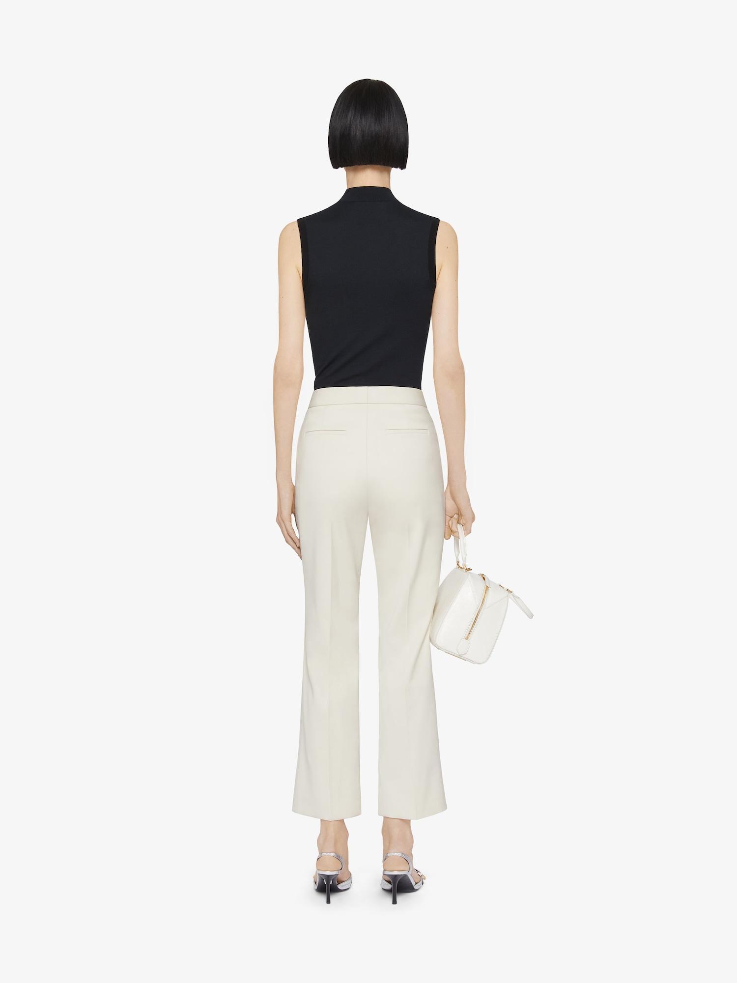 Cropped fit tailored pants in cotton Product Image