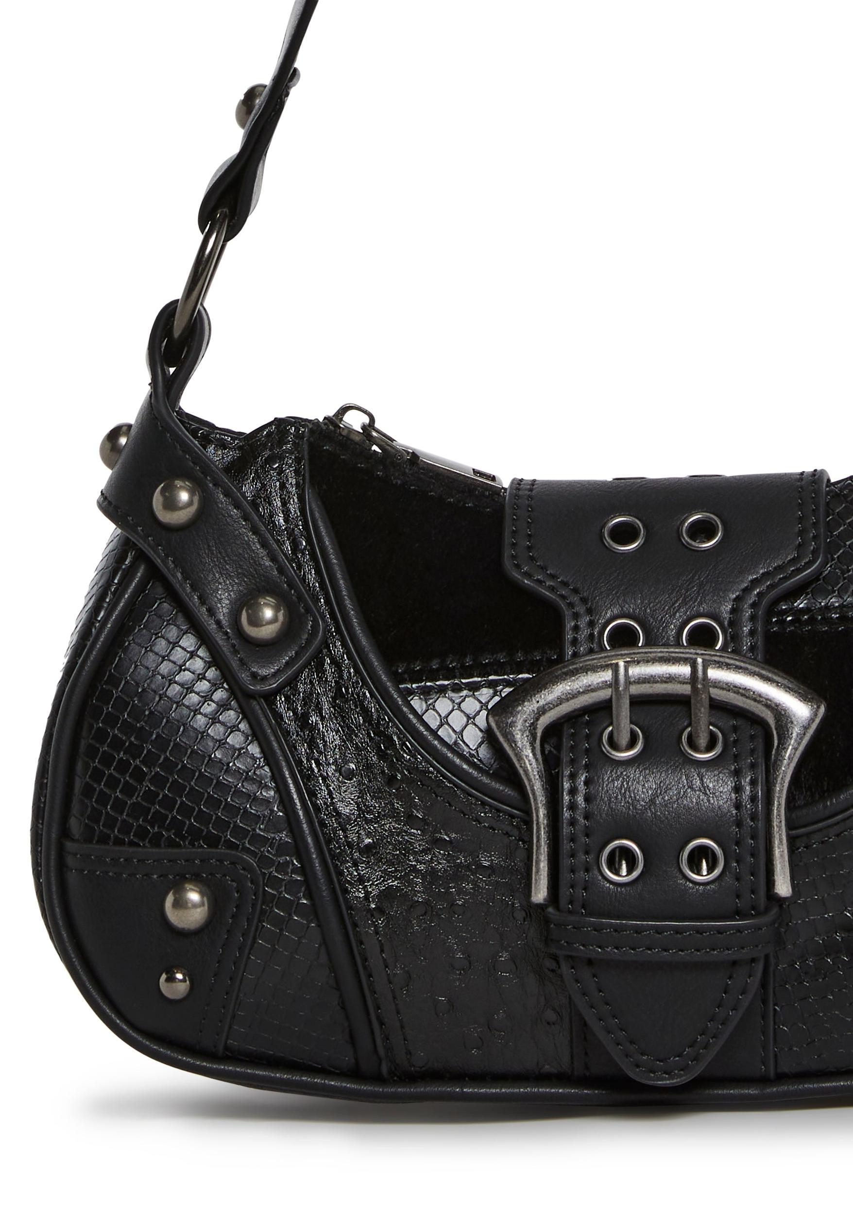 Vegan Leather Shoulder Bag Current Mood - Black Product Image
