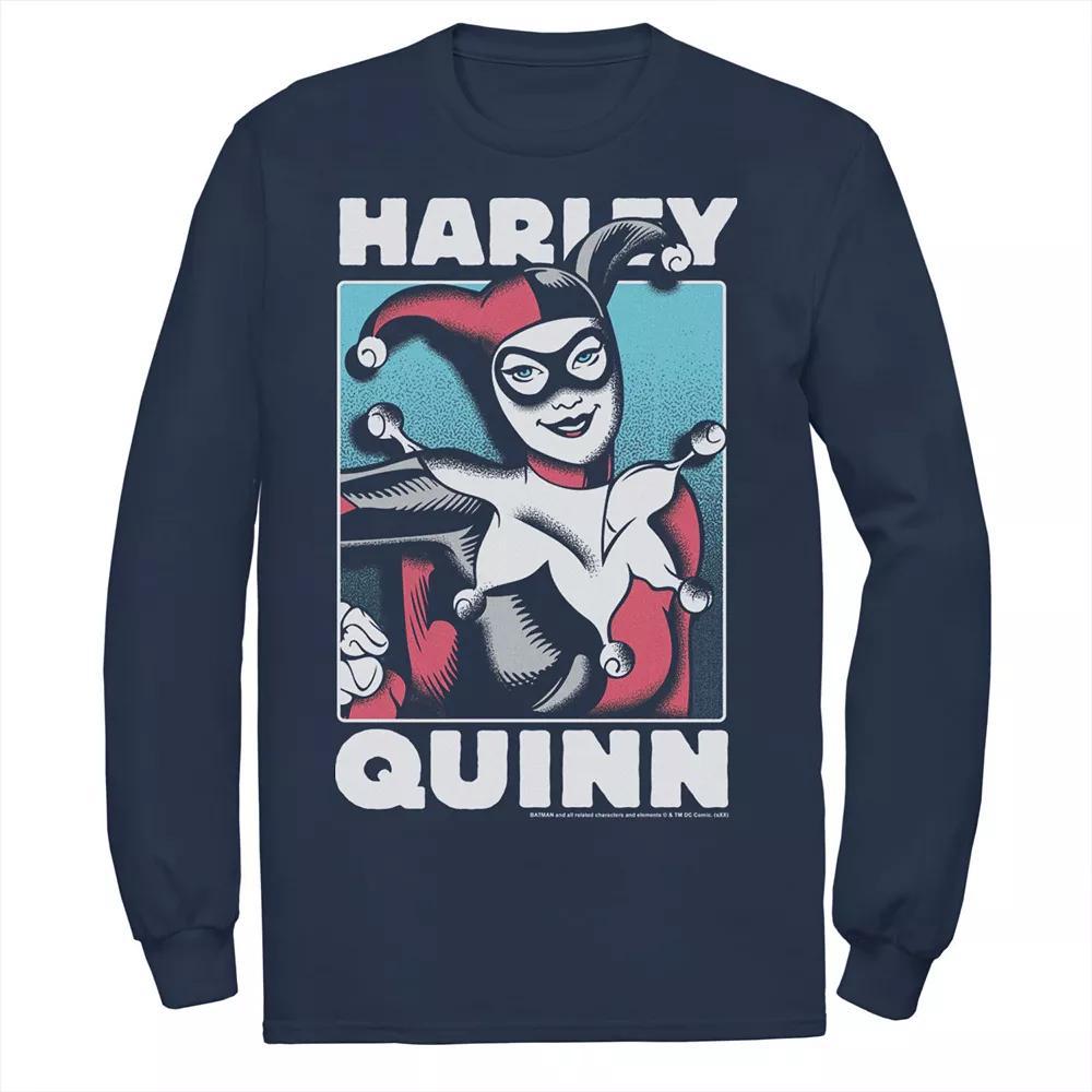 Men's DC Comics Harley Quinn Portrait Tee, Size: Small, Black Product Image
