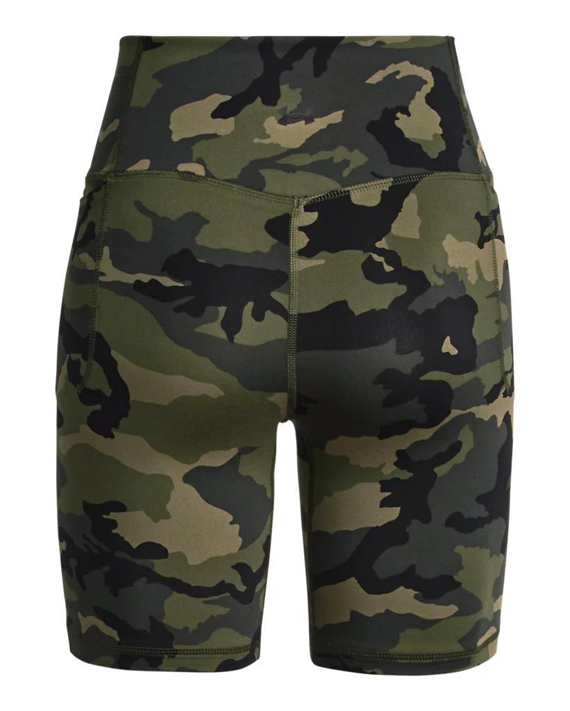 Plus Size Women's Under Armour 8-in. High-Rise Motion Bike Shorts, Size: 1XL, Black  Gray Product Image