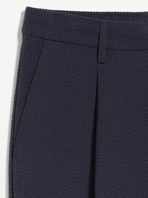 Loose Taper Seersucker Pants Product Image