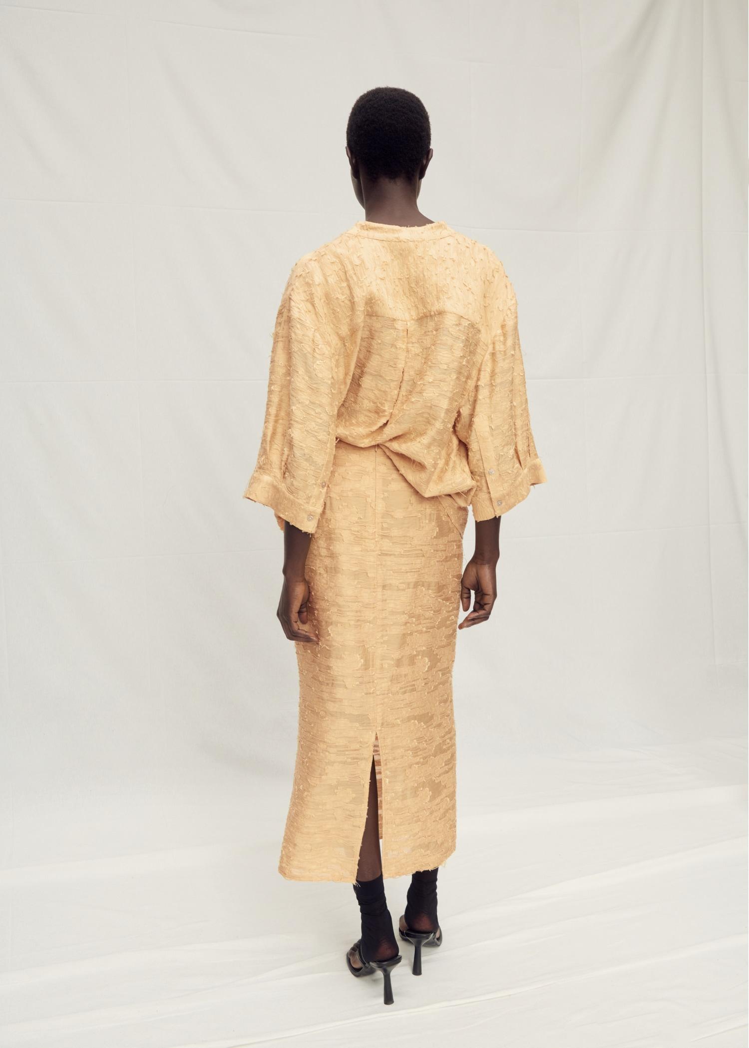 Textured straight skirt - Women | MANGO USA Product Image