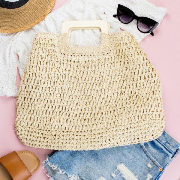 Oversized Straw Tote Product Image