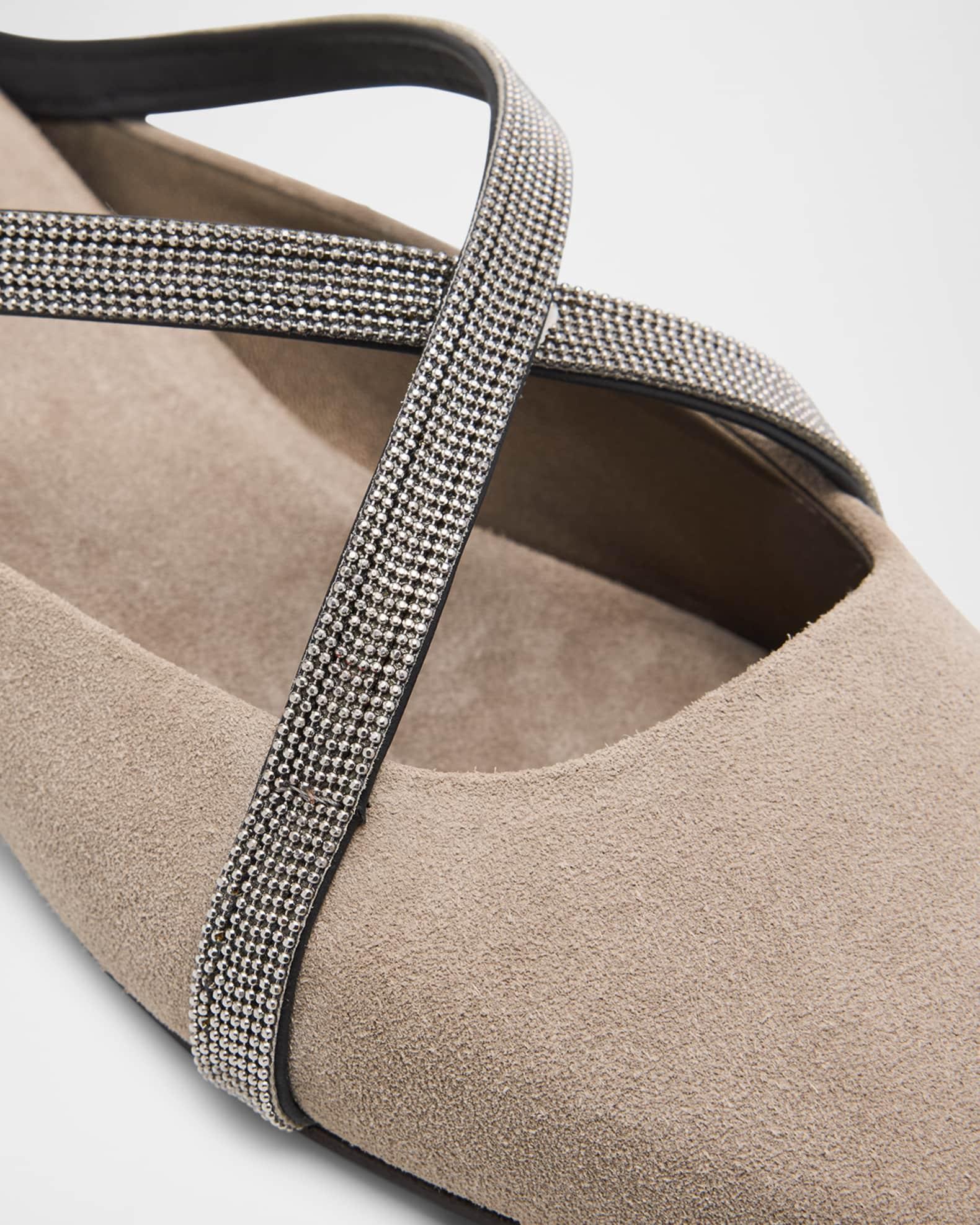 Monili Crisscross Suede Mule Flats Product Image