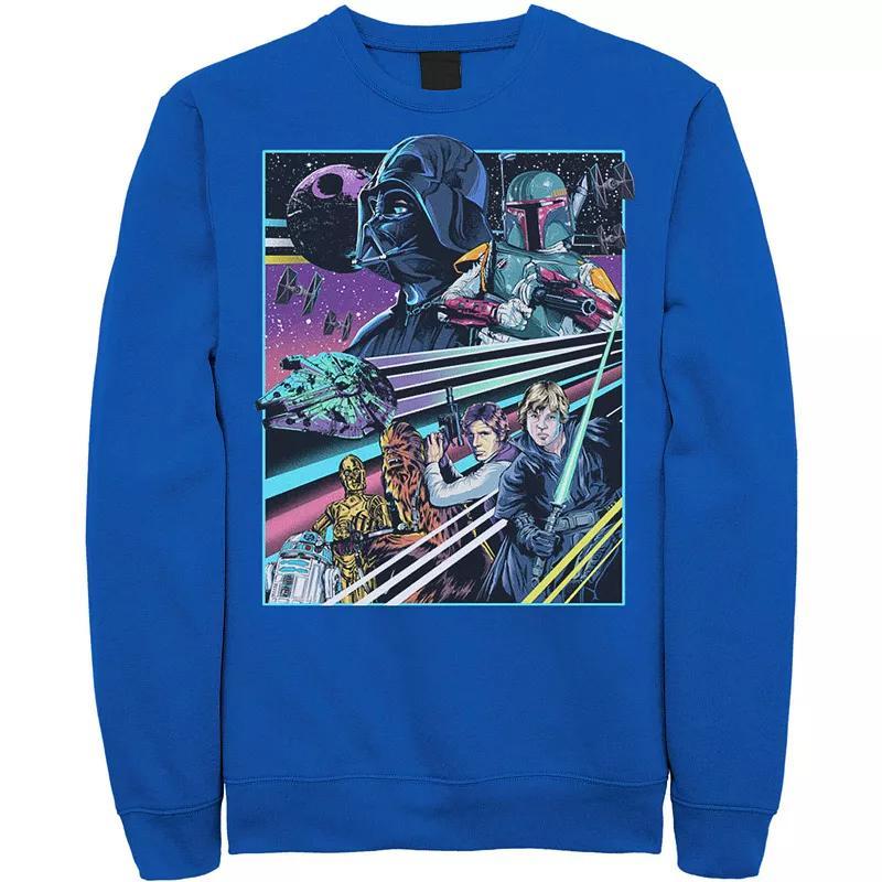 Men's Star Wars Neon Rebel Alliance Poster Sweatshirt, Size: XL, Athletic Grey Product Image