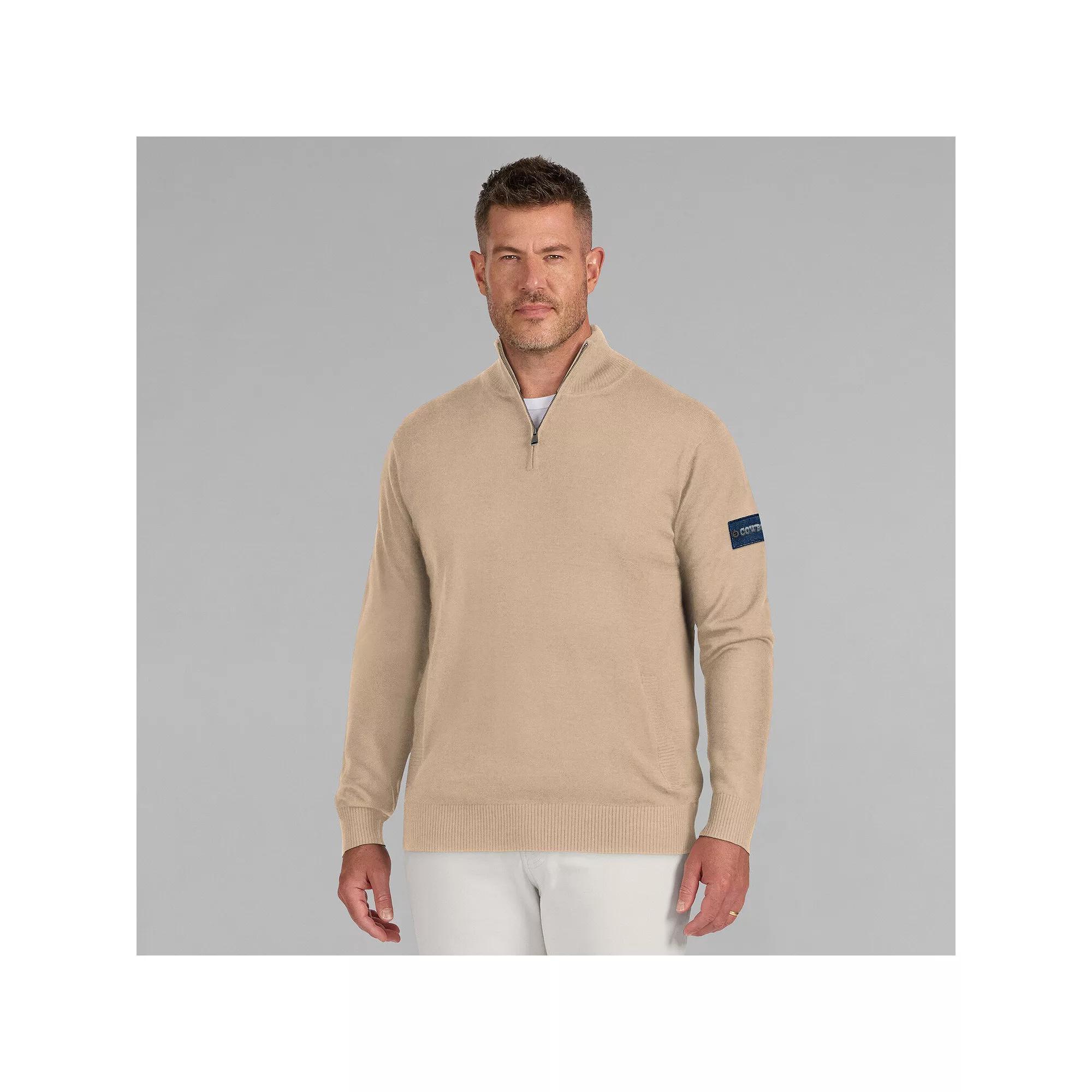Men's J. Palmer Tan Dallas Cowboys Franchise Quarter-Zip Sweater, Size: Large, Team Product Image