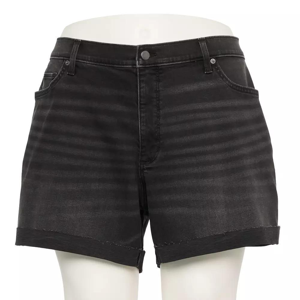 Plus Size Sonoma Goods For Life Curvy Mid-Rise Roll Cuff Shorts, Womens Product Image