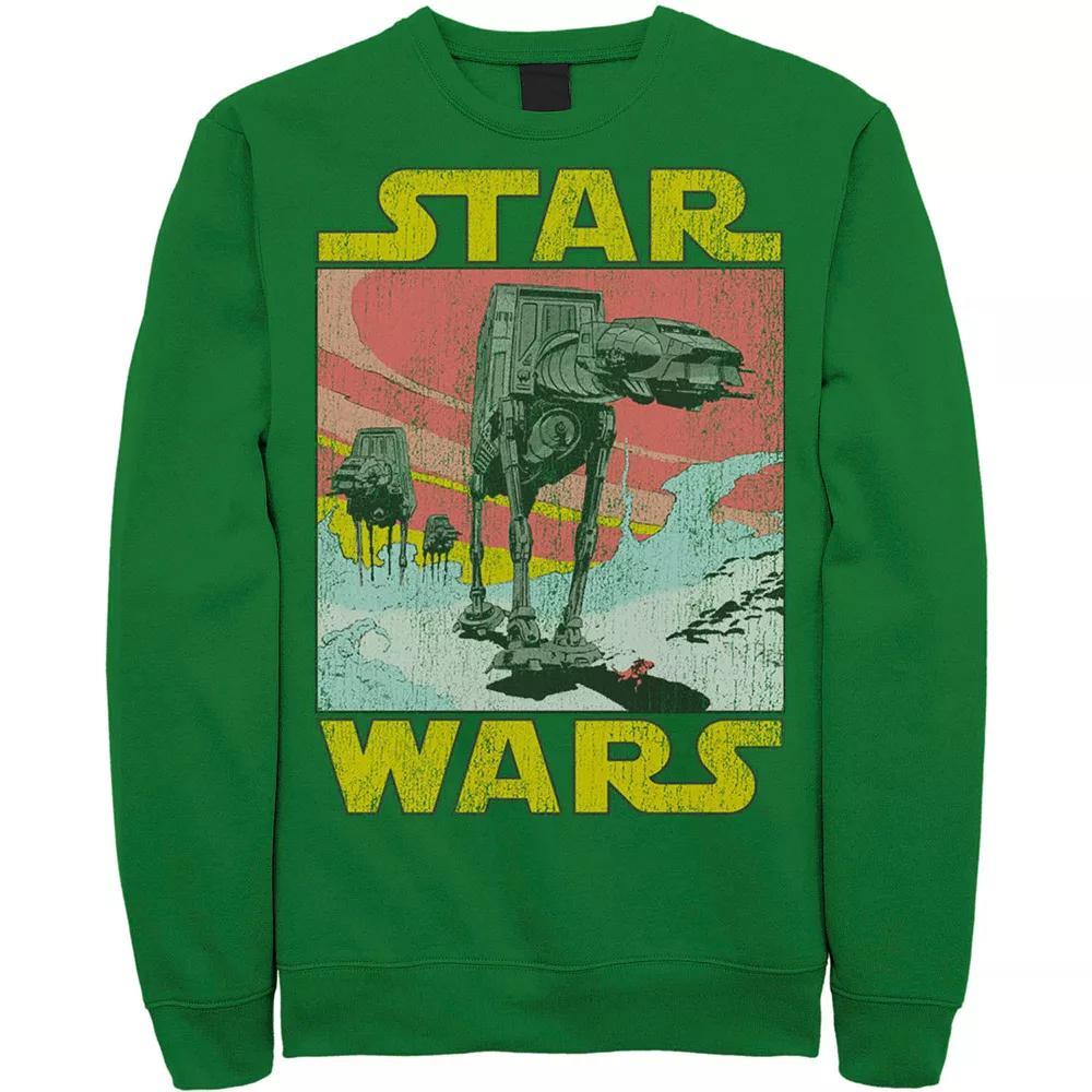 Men's Star Wars At-AT Retro Poster Sweatshirt, Size: Large, Grey Heather Product Image
