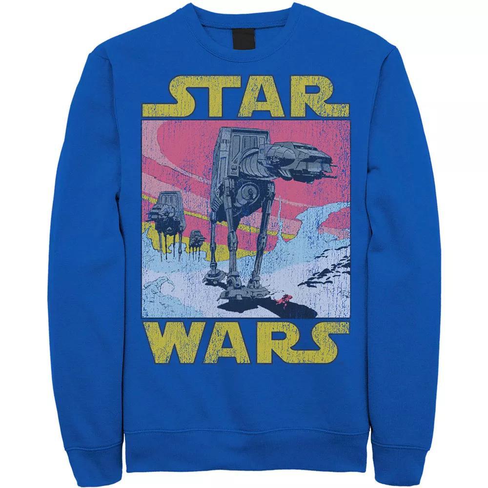 Men's Star Wars At-AT Retro Poster Sweatshirt, Size: Large, Grey Heather Product Image