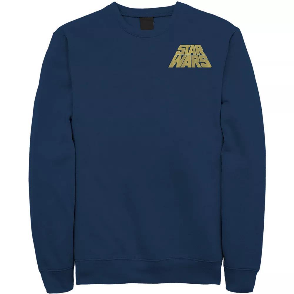 Men's Star Wars Distressed Slant Logo Z2 Sweatshirt, Size: Medium, Blue Product Image