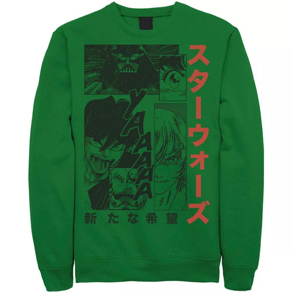 Men's Star Wars Manga Comic Panels Sweatshirt, Size: Small, Athletic Grey Product Image
