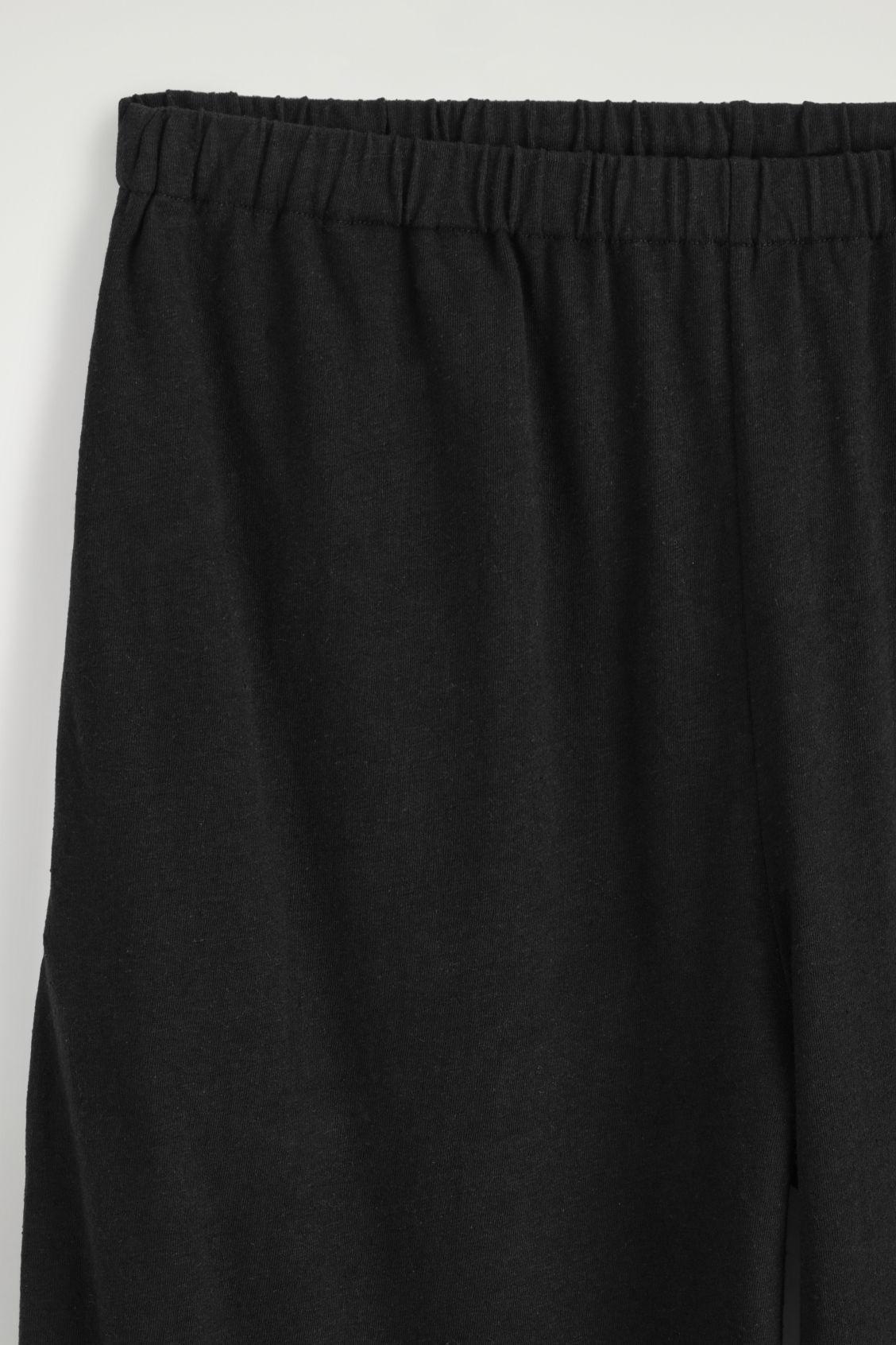 COTTON-LINEN WIDE-LEG TROUSERS Product Image