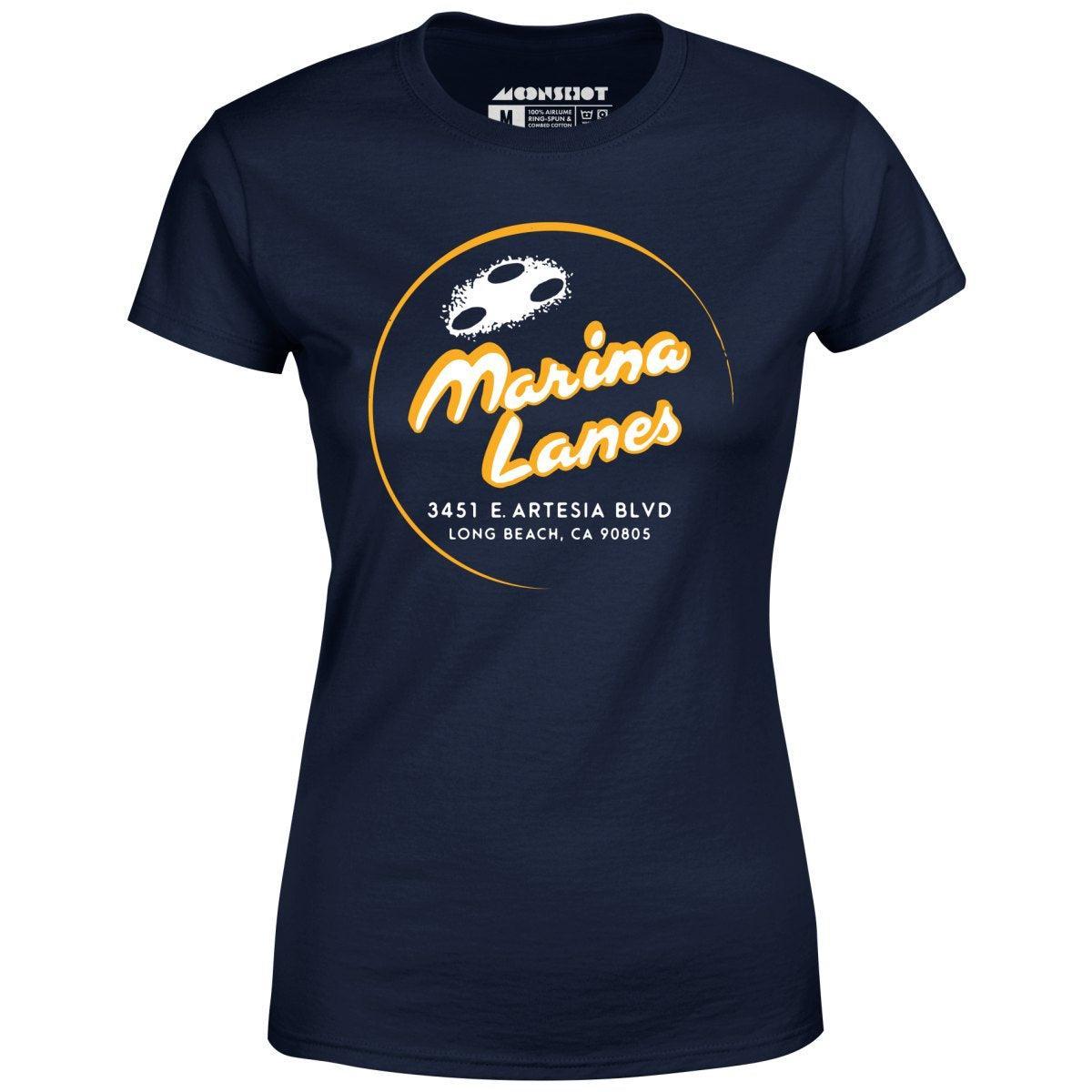 Marina Lanes - Long Beach, CA - Vintage Bowling Alley - Women's T-Shirt Female Product Image