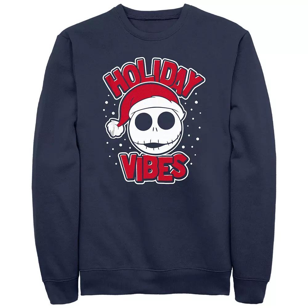 Disney's The Nightmare Before Christmas Jack Holiday Vibes Men's Graphic Fleece, Size: XL, Blue Product Image